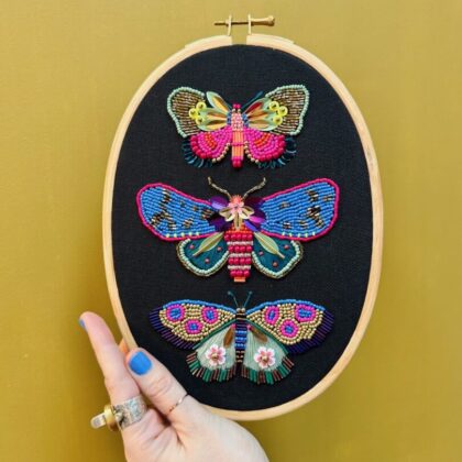 kit de broderie les papillons