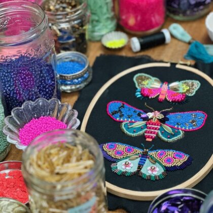 kit de broderie les papillons